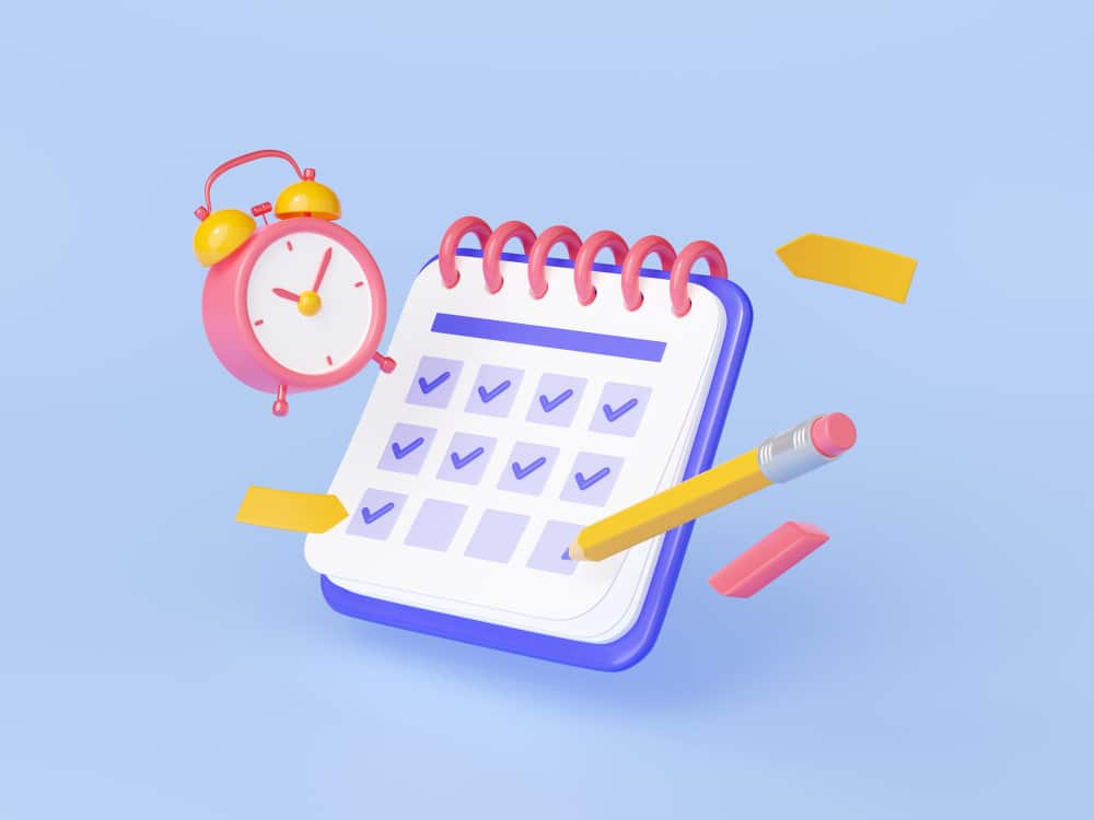 3d daily planner calendar
